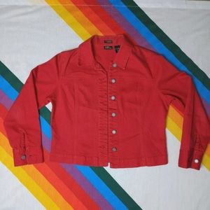 Y2K Red Denim Jacket by NY Jeans.